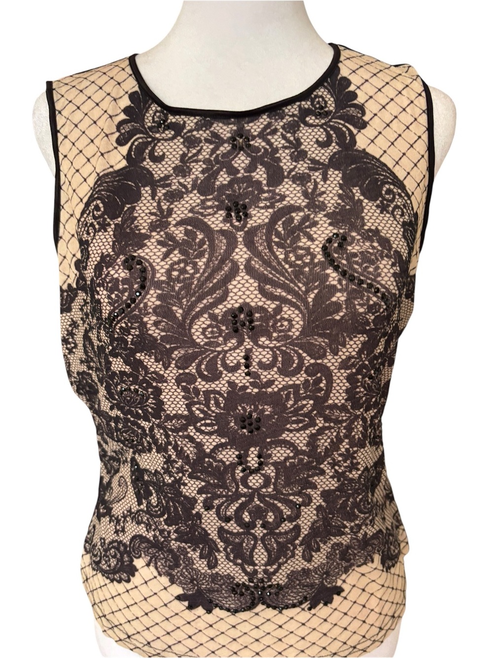 🖤 Vintage Express Lace & Fishnet Top 🖤